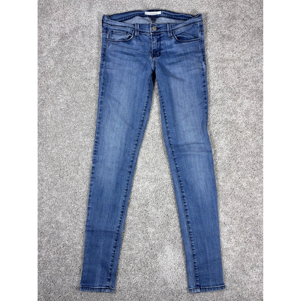 Flying‎ Monkey Jeans Womens Size 27 Skinny Blue Denim Made in USA Stretch Pants